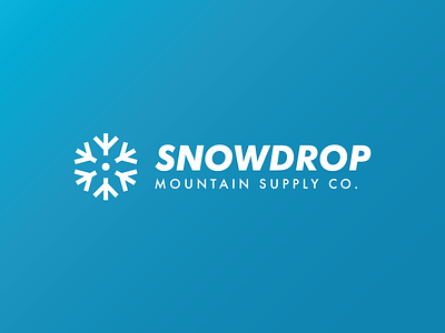 Snowdrop - Ski Mountain Logo - DLC:02 brand identity challenge clothing clothing brand dailylogo dailylogochallenge design logo mountain outdoor snow