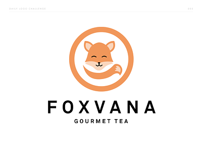 Foxvana - Fox Logo - DLC:005 animal brand brand and identity brand identity branding challenge dailylogo dailylogochallenge fox gourmet illustration logo tea tea logo vector