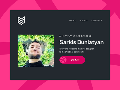 Welcome New Player Sarkis B! design drafted dribbble invitation winner dribbble invite winner dribbble winner giveaway winner invitation giveaway invitation winner invite winner new player player welcome winner
