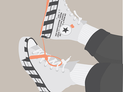 Off White Converse Illustration