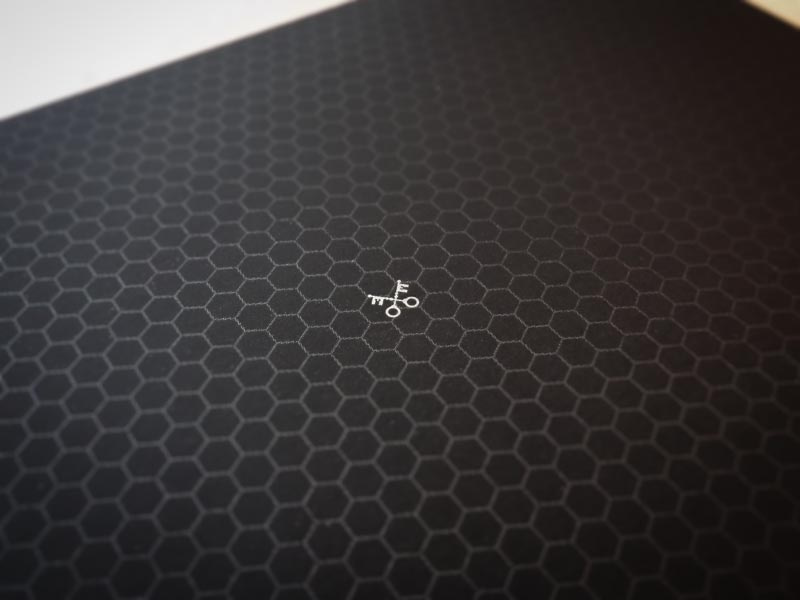 Detail – Honorary Freedom of the City of Manchester design print spot silver science programme metallic graphene manchester
