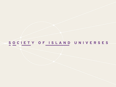 Society of Island Universes abstraction art brand design exhibition logo