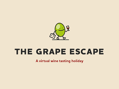 The Grape Escape - 1 alcohol design drinking icon icons illustration simple walking wine