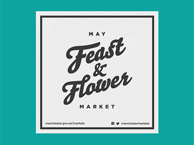 Feast and Flower - animated animation branding design drinks event flowers food frame icons illustration market type