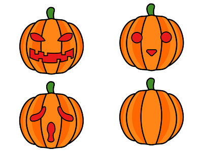 Pumpkin vector emoji halloween halloween design illustrator pumkin pumpkin pumpkins vector vectorart