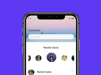 Contact App Concept app design ui