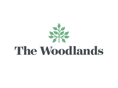The Woodlands branding design identity logo logomark mark nature symbol tree typography