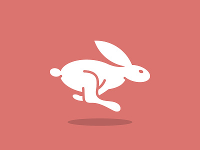 Quick Rabbit Mark animal logo logomark minimal rabbit running symbol
