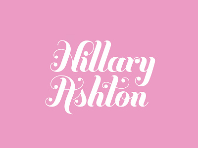 Hillary Ashton Logo ashton hillary identity logo logomark name type typography