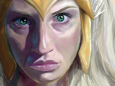 Saving Grace - In Progress digital oils digital painting eyes face fantasy fantasy art illustration oils painting