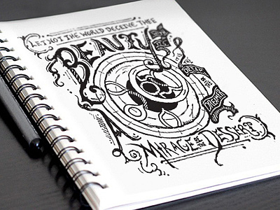 "Let Not The World Deceive Thee-" Uncharted game gaming ink pen quote sketch tecpen typography uncharted