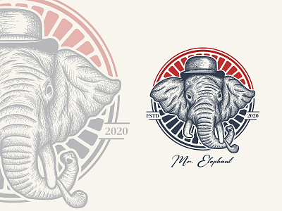 Mr. Elephant brand elephant elephant logo graphicdesign icon illustration logo logovintage