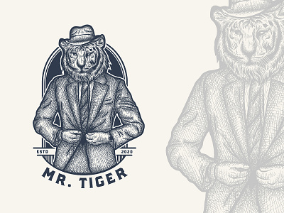 Mr. Tiger brand design graphicdesign illustration logo logovintage tiger tiger logo