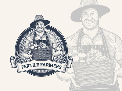 Fertile Farmers brand design farmer farmer logo farmers market graphicdesign icon illustration logo logovintage
