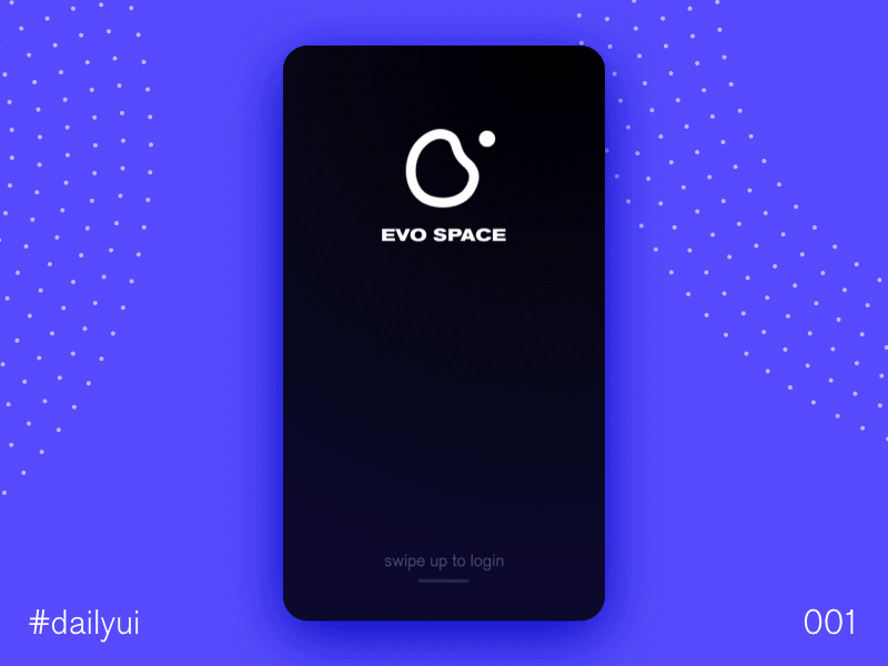 001 Daily UI - Log in 100daysui animation app dailyui days ui login mobile mobile animation sign in space ui ux welcome back