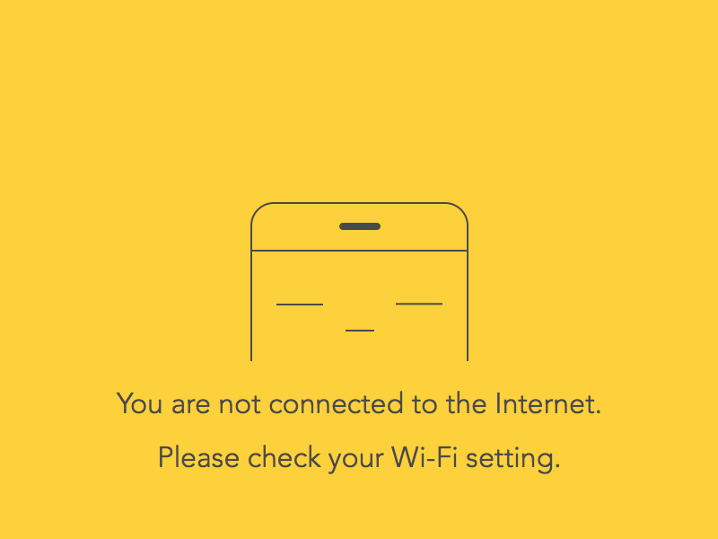 No Wi-Fi animation error error message no wi fi phone setting wi fi