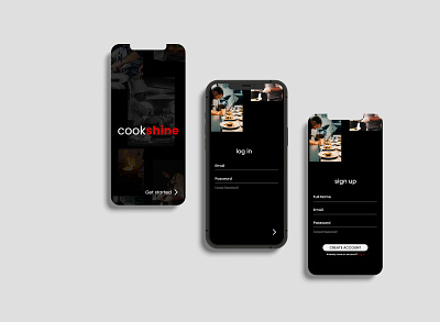 Cook Shine app cook restaurant ui ux xd