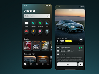 Car classified app app car classified clean concept ios mobile product