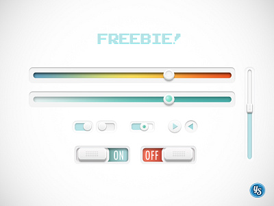 Switches & sliders download freebie psd switch ui