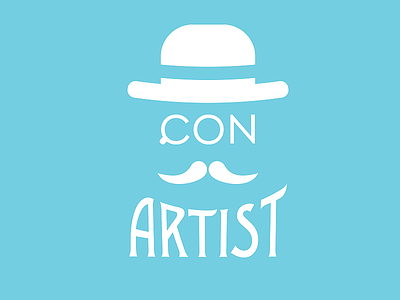 Con Artist illustration illustrator logo vintage
