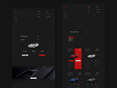 Redesign Of Tesla design minimal typography ui ux web website