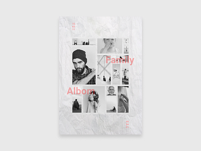 Family albom branding design minimal typography