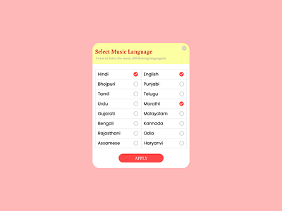 Language Selection Pop Up - Daily Challenge #008