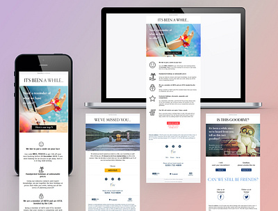 Email Marketing - Re-Engagement Campaign coding design digital marketing farewell graphic design hand coded html mailer mobile interface newsletter newsletter design prototyping relaxed travel travel agency travelling visual design visual designer wireframing