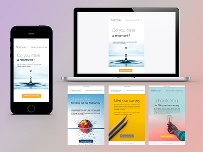 Marketing Survey - Survey Emails Campaign designs digital marketing graphic design html layout design made with unsplash marketing survey mobile interface newsletter design newsletters unsplash unsplash.com visual design wireframing