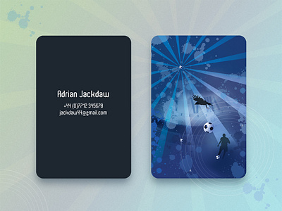 Business card design for a football fan