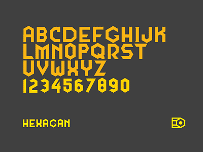 Hexagan typeface font geometry sans serif typeface typography