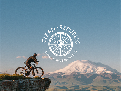 Clean Republic Logo design e bike eco friendly geometry logo minimalism sustainability