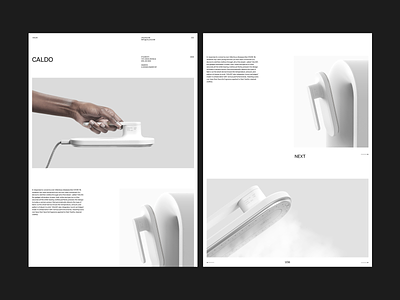 Caldo Layout Exploration clean design designer landingpage layout layout exploration minimal typography ui ux web website