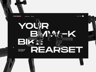 The Powerbrick 3d animation bike concept design designer exploration interaction landingpage layout motion motor scroll ui ux web