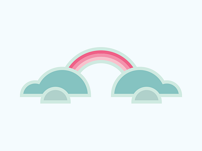 Rainbow Icon blue cloud pink rainbow sky weather