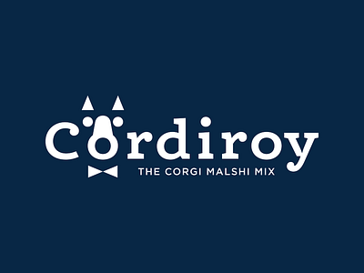Cordiroy the Corgi Logo, Feedback Please! branding canine corgi dog doggy logo logomark malshi maltese puppy shih tzu