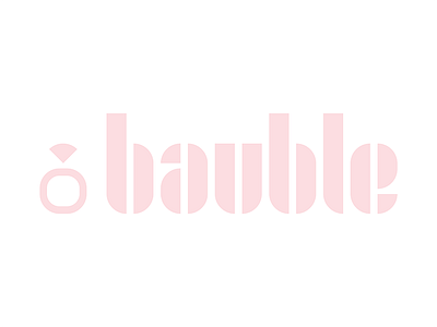 Bauble Logo branding diamond gem girly icon jewelry logo minimal modern pink type