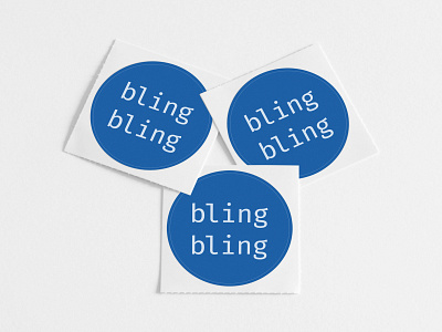 Bauble Stickers bling blue branding diamond gem jewelry minimal modern pink print design type white