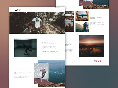 About Page for a lifestyle travel clothing brand about page branding design ecommerce design graphic design magazine design typography webdesign