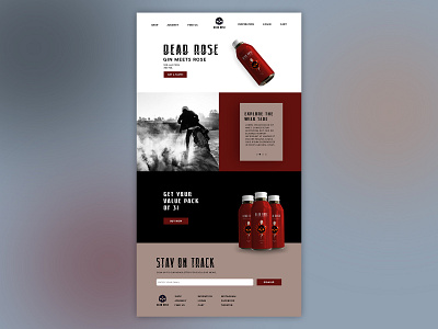 Product Landing Page Design for a fictive Product