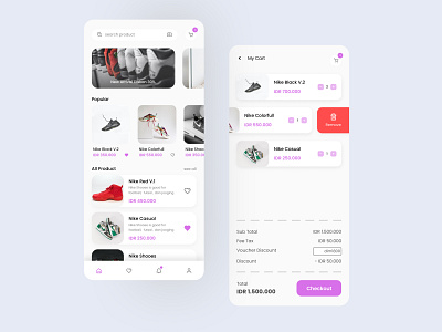 Nike Store branding design ecommerce indonesia mobile nike shoes shop ui