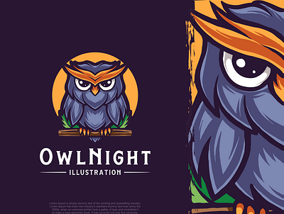 OWL ILLUSTRATION.!! animal logo design design grapic illustration logo mascot mascot logo owl owl illustration owl logo illustration owl mascot vector