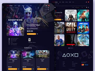 Video Game Store design figma game playstation productdesign store ui uidesign userinterface ux uxdesign web website