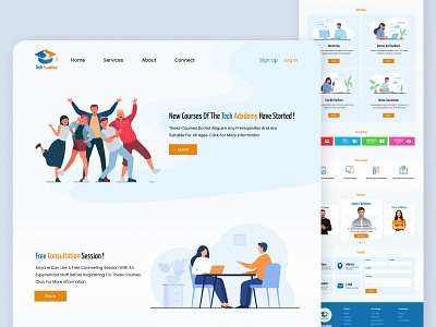 Academy Web Design design education figma illustration landingpage logo product design productdesign ui ux web website