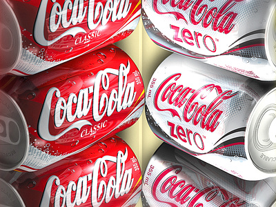 Coca-Cola 3d 3d art 3d artist beverage coca-cola coke illustration red render silver