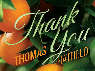 Thank You leaf orange thank you tree typography