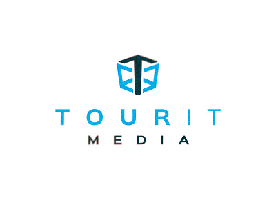TourIt Media Logo 3d arrow box cube logo media square symmetrical t