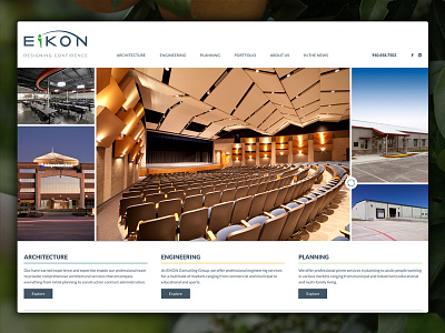 Eikon Homepage custom design homepage layout responsive slider ui web wordpress