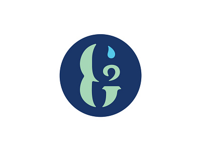 C2G Logo 2 c drop g ligature monogram typography water