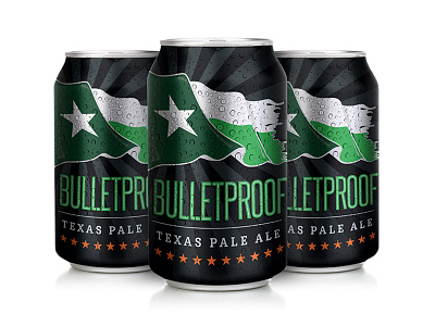 Audacity Bulletproof - Beer Can Design ale beer brew brewery can denton flag texas